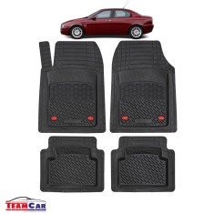 Covorase Auto TeamCar&reg; Tip Tavita Compatibile Alfa Romeo 156 Generatia I (1997&ndash;2003) Negru Material Rezistent