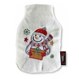 Incalzitor cu recipient detasabil model Craciun Om Zapada textil multicolor cm 8 x 2 x 13 H