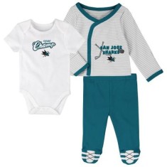 San Jose Sharks body de copii 3 Piece Set - Batole 0-3 Měs&iacute;ce