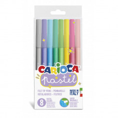 Set 8 Carioci Multicolore CARIOCA Pastel, 8 Culori, Carioci cu Varf Conic 1/3 mm, Carioci Multicolore, Carioci Pastel, Carioci Multicolore Pastel, Car
