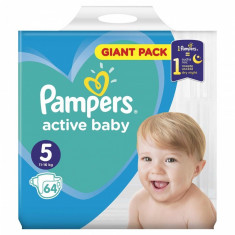 Scutece Pampers Active Baby 5 Giant Pack, 64 buc/pachet foto