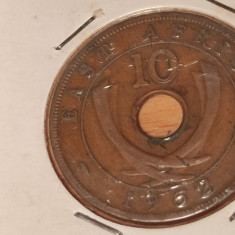Africa de Est - moneda istorica - 10 cents bronz 1952 H - rara ! - George VI
