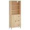 Dulap inalt, stejar sonoma, 69,5x34x180 cm, lemn compozit