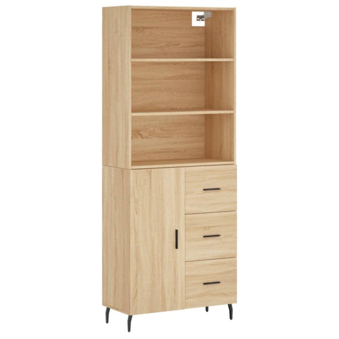 Dulap inalt, stejar sonoma, 69,5x34x180 cm, lemn compozit