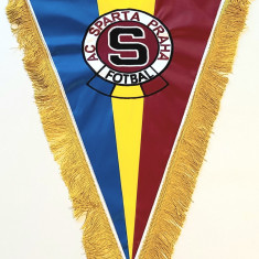 Fanion brodat de protocol-fotbal-AC SPARTA PRAGA (Cehia)dimensiuni mari 44x31cm