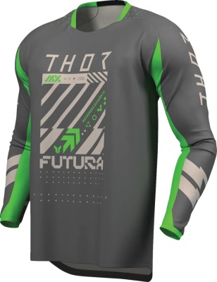 Tricou atv/cross Thor Launchmode Futura, culoare gri/verde, marime L Cod Produs: MX_NEW 29108420PE foto