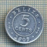 12168 MONEDA -BELIZE - 5 CENTS -ANUL 2009 -STAREA CARE SE VEDE, America Centrala si de Sud