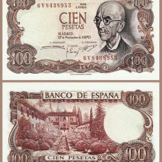 !!! SPANIA - 100 PESETAS 1970 - P 152 - UNC