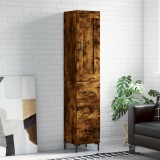 VidaXL Dulap &icirc;nalt, stejar fumuriu, 34,5x34x180 cm, lemn prelucrat