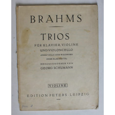 BRAHMS , TRIOS FUR KLAVIER , VIOLINE UND VIOLONCELLO , PARTITURI , ANII &#039;60