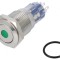 Comutator Anti-Vandalism DPDT Verde IP67 3A 250VAC