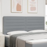 VidaXL Cap de pat LED Design Linii Gri Deschis 200 cm Țesătură