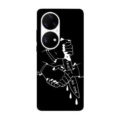 Husa compatibila cu Huawei Nova Y70 model Trust no one, Silicon, TPU, Viceversa foto