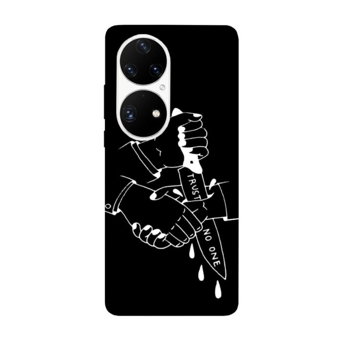 Husa compatibila cu Huawei Nova Y70 model Trust no one, Silicon, TPU, Viceversa