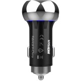 Incarcator Auto Smart Vision Touch VCASAL01G, USB C / USB A, Argintiu