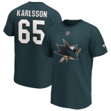 San Jose Sharks tricou de bărbați Erik Karlsson Iconic Name &amp;amp; Number Graphic - L