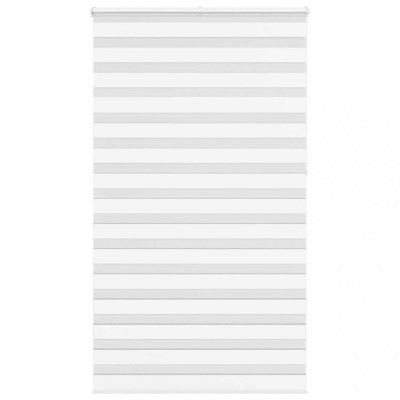 Jaluzea tip zebra alb lățime țesătură 130,9 cm poliester foto