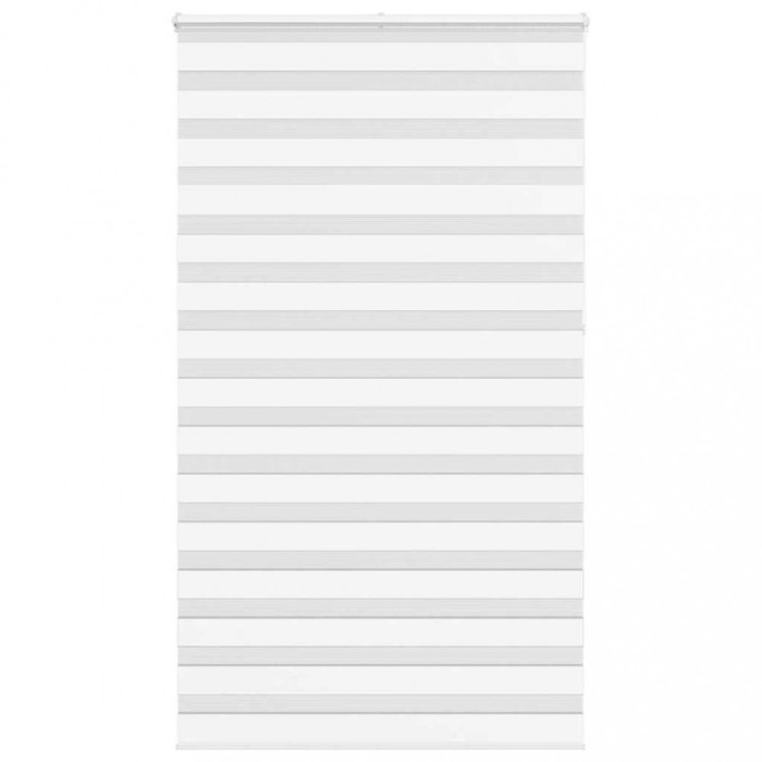 Jaluzea tip zebra alb lățime țesătură 130,9 cm poliester