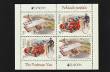 Romania 2013-Europa,Vehicule postale,bloc (I) 2 serii , dantelate,MNH,