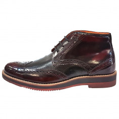 Ghete barbati, din piele naturala, marca Johnny, 7358-30-14, bordo 44 foto