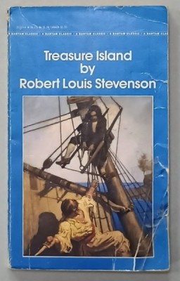 TREASURE ISLAND by ROBERT LOUIS STEVENSON , 1992, PREZINTA URME DE UZURA SI DE INDOIRE foto