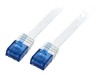 Patch cord U/UTP 5e litat CCA PVC alb 1m 30AWG cablu plat, Logilink