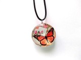 colier sticla cu fluture 37417