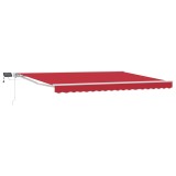 vidaXL Cadru manual de marchiză cu LED-uri Roșu 4 &times; 3 m 3420626