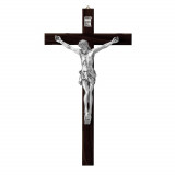 Cruce Lemn si Crucifix Argint Mat Patinat 35 cm COD: 4720