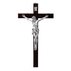 Cruce Lemn si Crucifix Argint Mat Patinat 25 cm COD: 4718