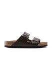 Birkenstock slapi de piele Arizona femei, culoarea maro, 51103