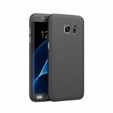 Husa protectie pentru Samsung Galaxy S7 Edge Negru Fullbody fata-spate folie de protectie gratis, MyStyle