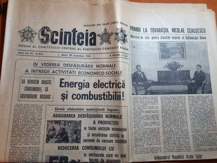 scanteia 29 noiembrie 1983-programul privind cresterea productivitatii