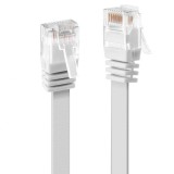 Cablu de retea cat 6 UTP Flat alb 2m, Lindy L47502