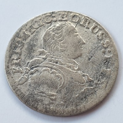 Prusia 3 groschen 1759 B argint Frederic ll foto