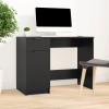 Birou Negru 100x50x75 cm vidaXL, Lemn Prelucrat, Sertar si Compartimente, Birou Calculator, Spatiu Depozitare