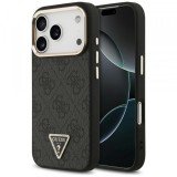 Husa MagSafe pentru Apple iPhone 18 Pro / 17 Pro, Guess, 4G Triangle Logo, Neagra