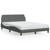 Cumpara ieftin Cadru de pat, Dover, gri inchis, 140x200 cm, textil