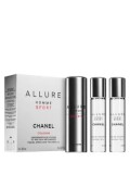 Cumpara ieftin Set cadou Chanel Allure Homme Sport Cologne (Apa de colonie reincarcabila 30 ml + 2 x Rezerva apa de colonie, 30 ml), pentru barbati
