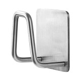 Cumpara ieftin Suport autoadeziv pentru burete, universal, otel inoxidabil, rezistent la apa, 5x5 cm, argintiu , carlig multifunctional pentru bucatarie si baie