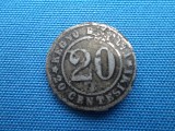 20 CENTESIME 1894-1895 -ITALIA POSIBIL FALS DE EPOCA, FETELE LIPITE CU COSITOR )