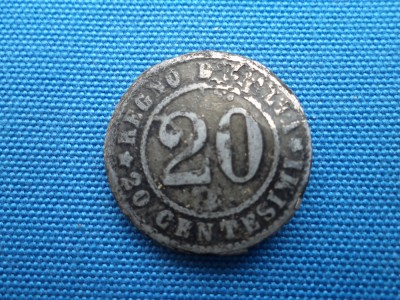20 CENTESIME 1894-1895 -ITALIA POSIBIL FALS DE EPOCA, FETELE LIPITE CU COSITOR ) foto
