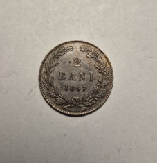 2 bani 1867 Heaton Piesa Frumoasa de Colectie