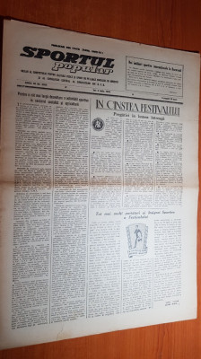 sportul popular 2 iulie 1953-campionatul de alpinism,gimnastica,ciclism pe pista foto