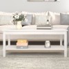 VidaXL Măsuță de cafea, alb, 110x55x45 cm, lemn masiv de pin
