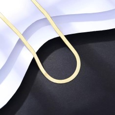 Colier Din Argint Model SNAKE Gold Arg387 (Lungime: 34 cm)