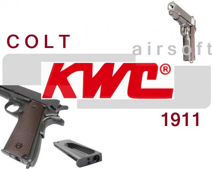 Pistol KWC Colt1911 semi-automatic CO2 METAL airsoft