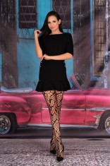 LIV637-1 Dres dama din plasa cu ochiuri mari si model