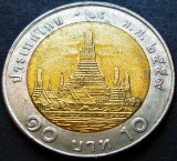 Moneda exotica bimetalica 10 BAHT - THAILANDA, anul 2006 * cod 333