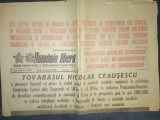 ZIARUL ROMANIA LIBERA 21 NOIEMBRIE 1989 NICOLAE CEAUSESCU A FOST ALES IN UNANIMITATE PRESEDINTE AL CONGRESULUI